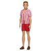 barbie ken th anniversary doll in throwback beach look with swimsuit kai sandals for kids  to  years old